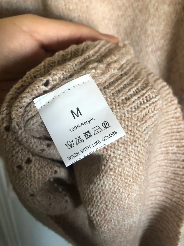 Beige gebreide trui | V-hals | Maat M NIEUW – photo 7